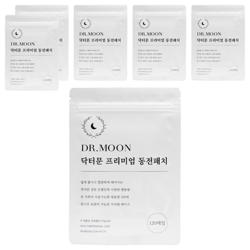 닥터문 프리미엄 동전패치 멘톨향, 120개입, 6개