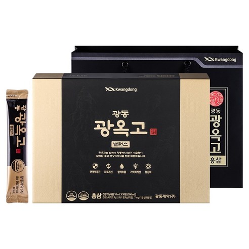 광동제약 광옥고 밸런스 홍삼 30포+전용쇼핑백, 300ml, 1세트