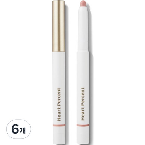 하트퍼센트 도트 온 무드 립펜슬 0.8g, #06 로즈베이지, 6개