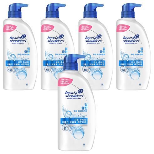 헤드앤숄더 두피 토탈 솔루션 딥클린 두피 트리트먼트, 850ml, 5개
