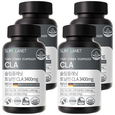 슬림플래닛 토날린CLA 3400mg 팻번, 180정, 4개