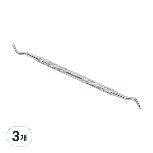 발톱 관리용 투웨이 큐렛 갈고리형, 3개