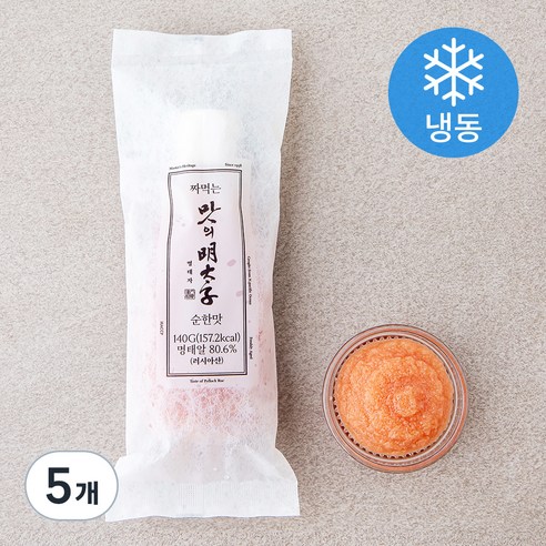 맛의명태자 짜먹는 명란 순한맛 (냉동), 140g, 5개