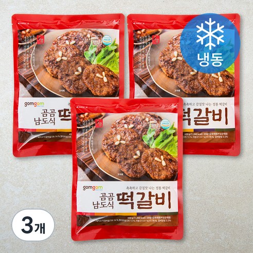 곰곰 남도식 떡갈비 (냉동), 450g, 3개