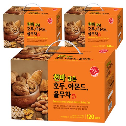 우리차 천마 담은 호두 아몬드 율무차, 18g, 120개입, 3개