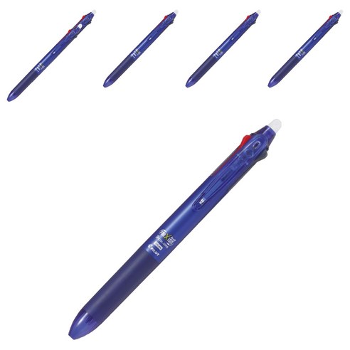프릭션 슬림 3색 볼펜 0.5mm, 블루, 6개