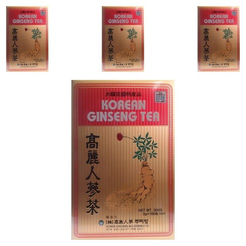 고려인삼뿌리방 고려 인삼차, 3g, 100개입, 4개
