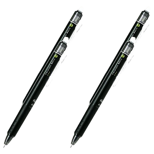 프릭션 노크식 유성펜 0.5mm, black, 4개