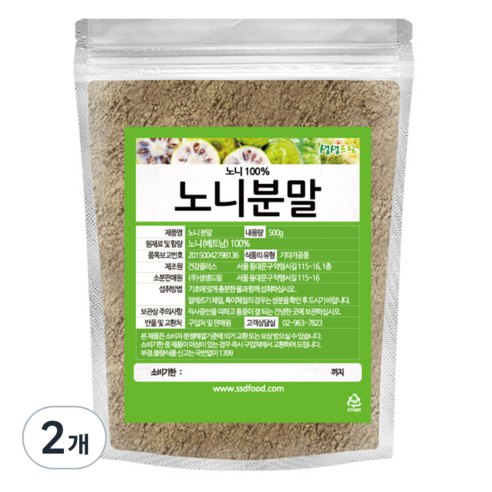 생생드림 노니 분말, 2개, 500g