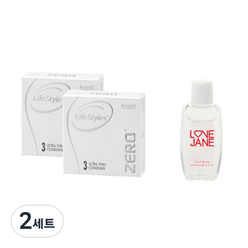 안셀 라이프스타일 제로핏 콘돔 3p x 2개 + 제인젤, 2세트