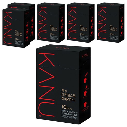카누 다크 로스트 아메리카노 원두커피믹스, 1.6g, 10개입, 6개