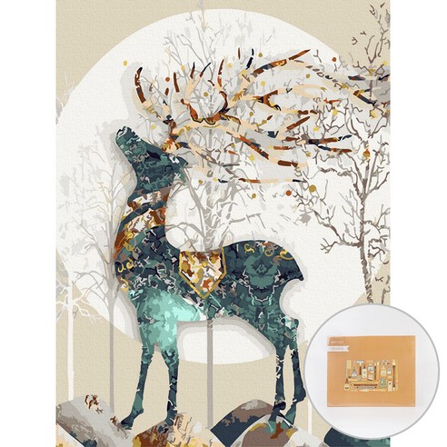 아트조이 DIY 명화그리기 30 x 40 cm, 아름다운 사슴, 1개