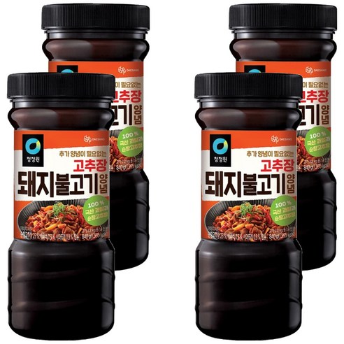 청정원 고추장 돼지불고기 양념, 840g, 4개