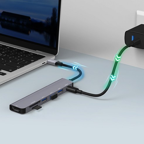 압도적인 확장성과 편리함을 갖춘 홈플래닛 USB3.0 멀티허브 HUB7C-L