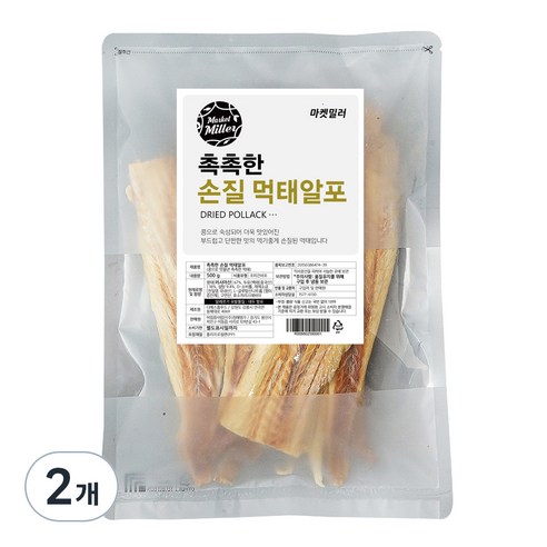 마켓밀러 촉촉한 손질 먹태알포, 500g, 2개