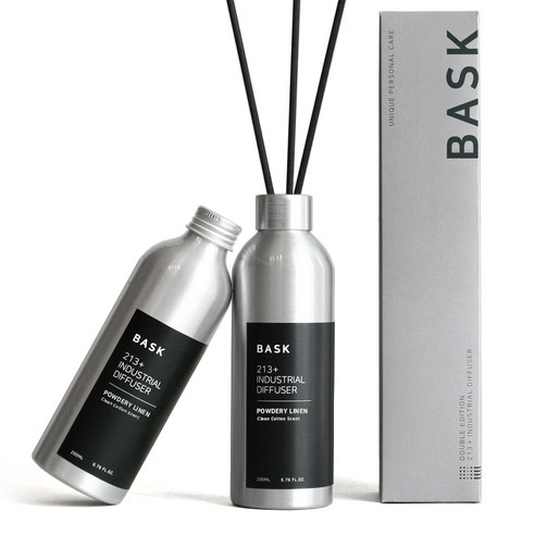바스크 프리미엄 디퓨저, 파우더리린넨, 200ml, 2개