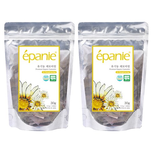에빠니 유기농 캐모마일 삼각 허브차, 1.5g, 20개입, 2개
