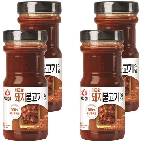 백설 돼지 불고기 양념, 840g, 4개