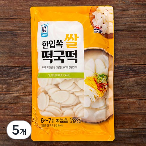 대림선 한입쏙 쌀떡국떡, 1kg, 5개
