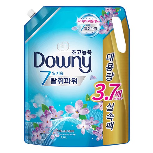 다우니 탈취파워 레몬그라스와 라일락 초고농축 섬유유연제 리필, 2.6L, 1개