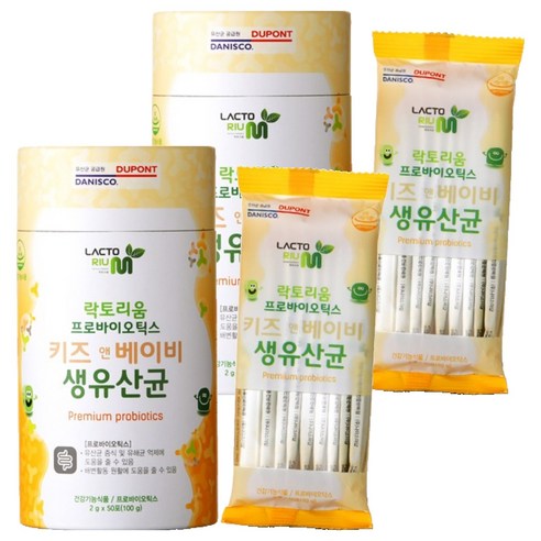 락토리움 프로바이오틱스 키즈 앤 베이비 생유산균, 50g, 2개