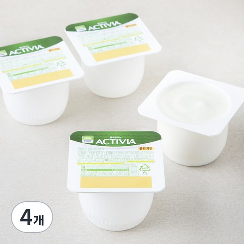 풀무원 다논 액티비아 더블액션 컵 골드키위 4개입, 80g, 4개, 4개