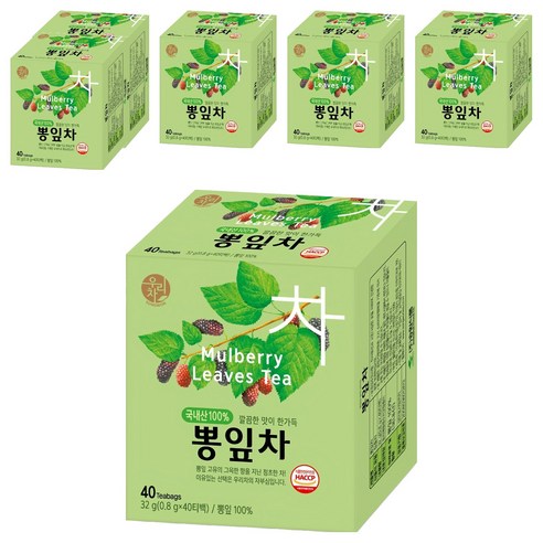 우리차 뽕잎차, 0.8g, 40개입, 6개