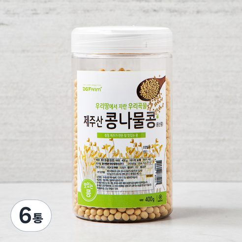 대구농산 제주산 콩나물콩 풍산콩, 400g, 6통