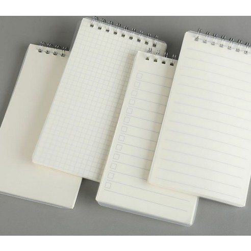 편리한 크기와 투명한 표지로 기록과 정리에 이상적인 미니 노트