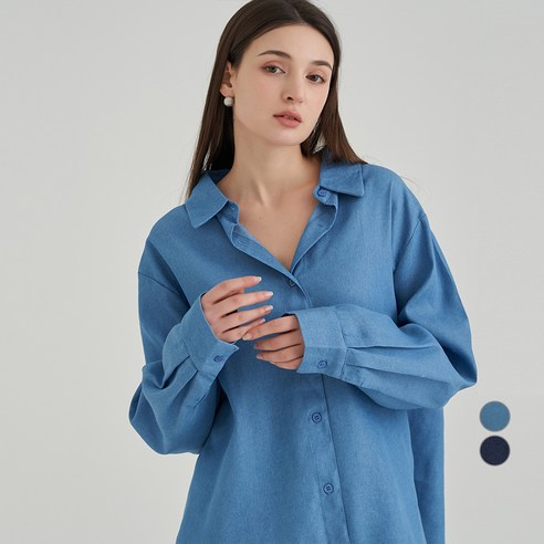 ELLE PARIS 루즈핏 데님 셔츠