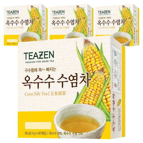 티젠 구수한 맛에 쏙빠지는 옥수수수염차, 1.5g, 40개입, 4개