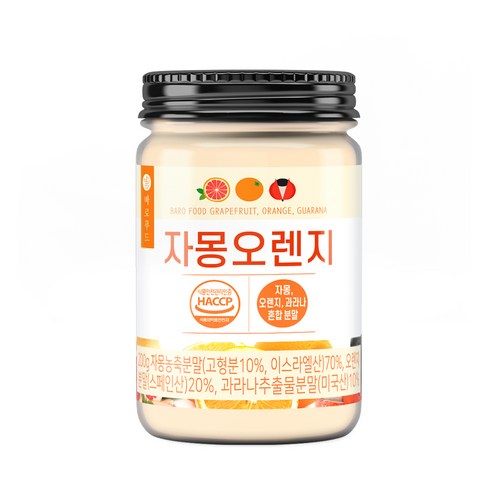 바로푸드 자몽오렌지 분말, 1개, 200g