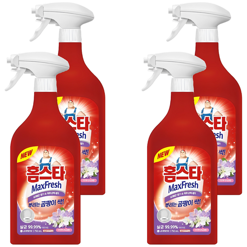홈스타 맥스 프레쉬 뿌리는 곰팡이 세정제, 750ml, 4개