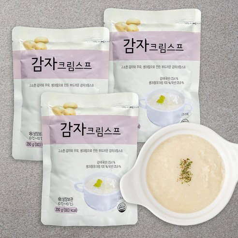 사랑과정성 감자 크림스프 (냉장), 200g, 3개