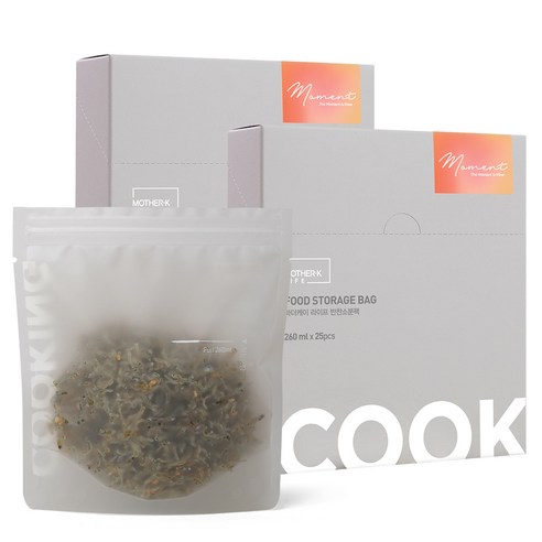 마더케이 반찬 소분팩 (S) – 25개입, 2세트 이유식지퍼백