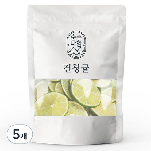 순수다함 건조 청귤 슬라이스 청귤차, 40g, 1개입, 5개