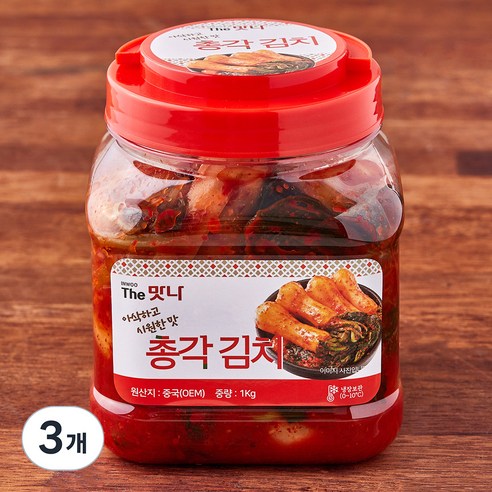 더맛나 총각김치, 1kg, 3개