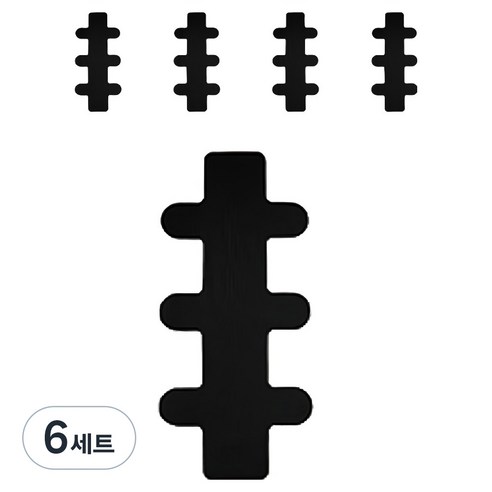 스포츠 테이핑 발꿈치 다리 근육패치 블랙, 6세트, 5개입