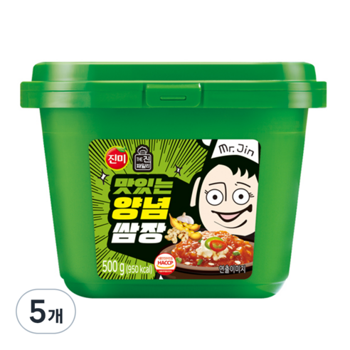 진미 맛있는 양념쌈장, 500g, 5개