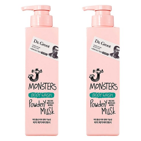 닥터그루트 제이몬스터즈 바디워시 파우더리 머스크향, 385ml, 2개