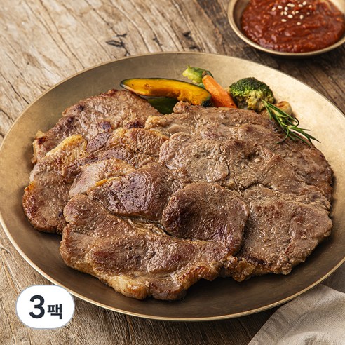 꾸브닝 양념칼집목심구이, 1kg, 3팩