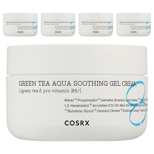 코스알엑스 하이드리움 그린티 아쿠아 수딩 젤 크림, 50ml, 5개