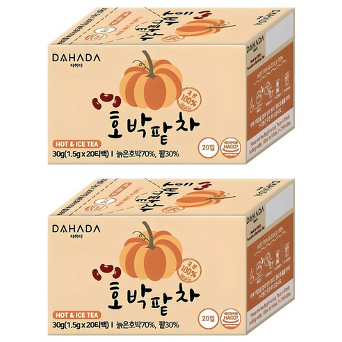 다하다 호박팥차, 1.5g, 20개입, 2개