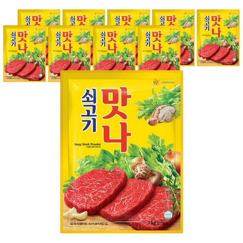 청정원 쇠고기맛나, 1kg, 10개
