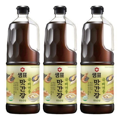 샘표 맛간장 국찌개용, 1.7L, 3개