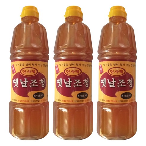 한강 진사댁 재래식 옛날 조청, 1.2kg, 3개