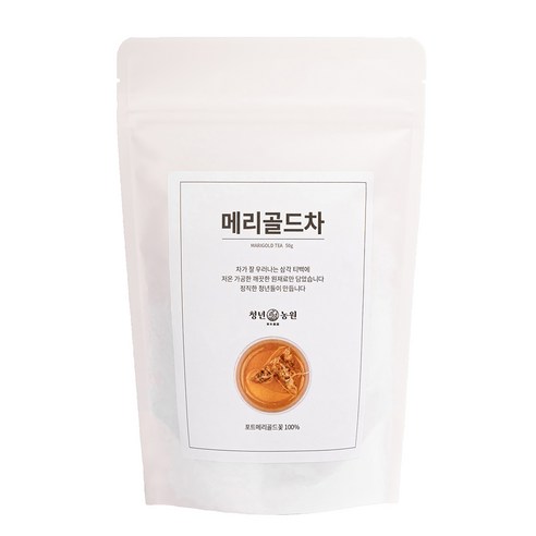 청년농원 저온가공 메리골드차 삼각티백, 0.5g, 50개, 1개