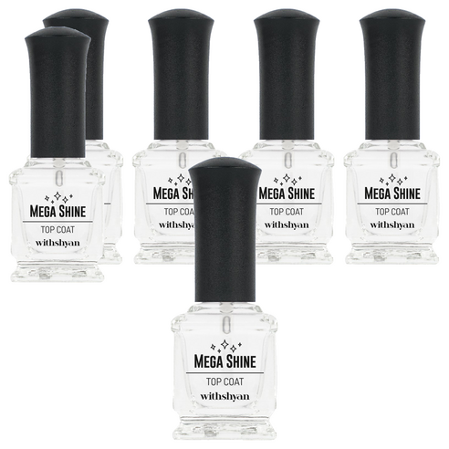 위드샨 고광택 볼륨 메가샤인 탑코트, 15ml, 6개