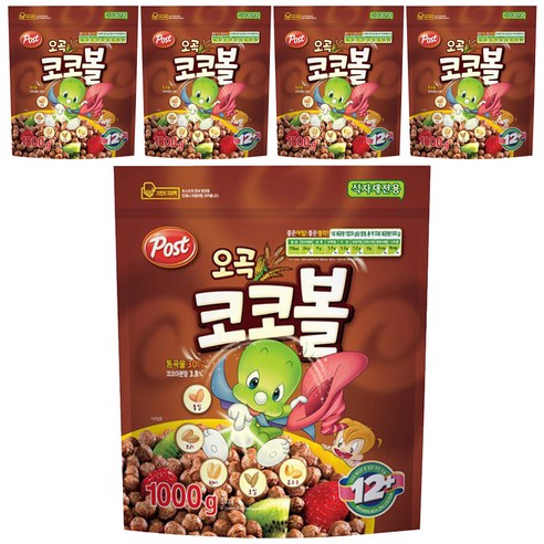 포스트 오곡 코코볼 시리얼, 1kg, 5개