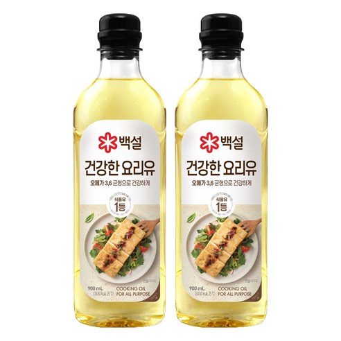 백설 건강한 요리유, 900ml, 2개